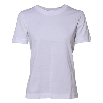 Dolce &amp; Gabbana – Weißes T-Shirt aus Baumwolle mit Rundhalsausschnitt und kurzen Ärmeln