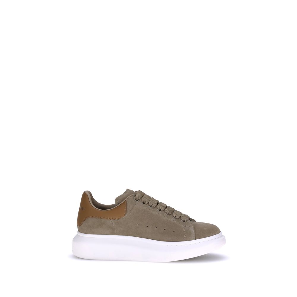 Alexander McQueen Braune Kalbsleder Bos Taurus Plateau-Sneakers
