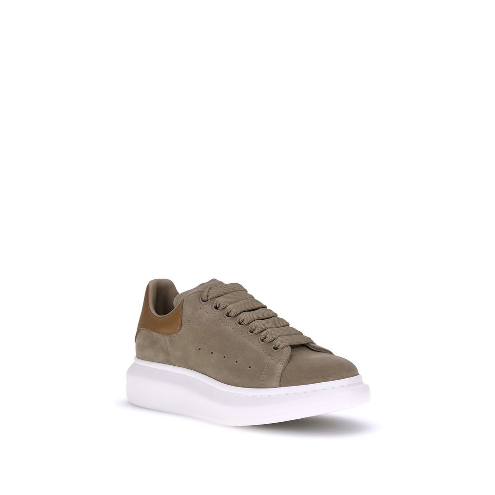 Alexander McQueen Braune Kalbsleder Bos Taurus Plateau-Sneakers