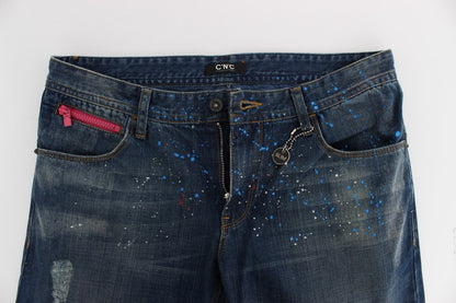Costume National Jeans in Blau mit Waschung und schmaler Passform