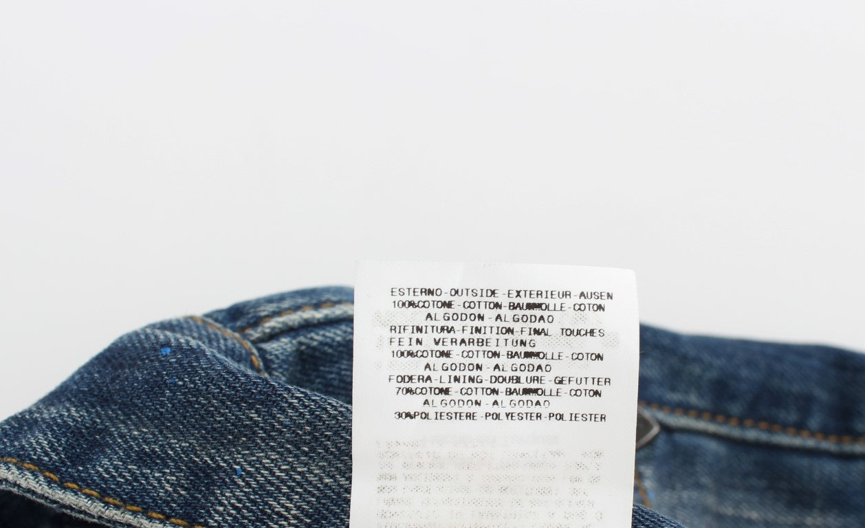 Costume National Jeans in Blau mit Waschung und schmaler Passform