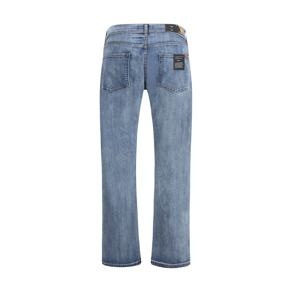 7FOR Blaue Baumwoll-Jeans mit geradem Bein