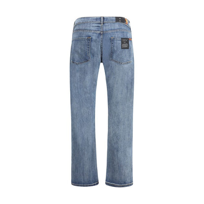 7FOR Blaue Baumwoll-Jeans mit geradem Bein