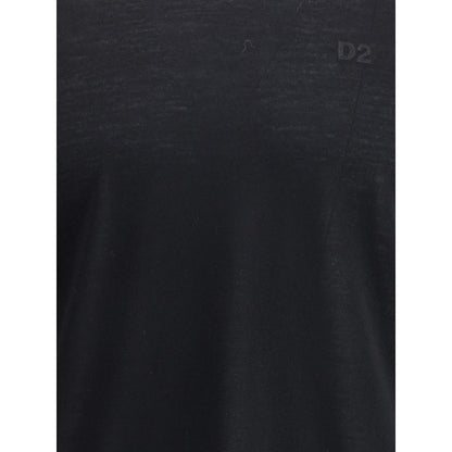 Dsquared² Black Fleece Wool Sweatshirt