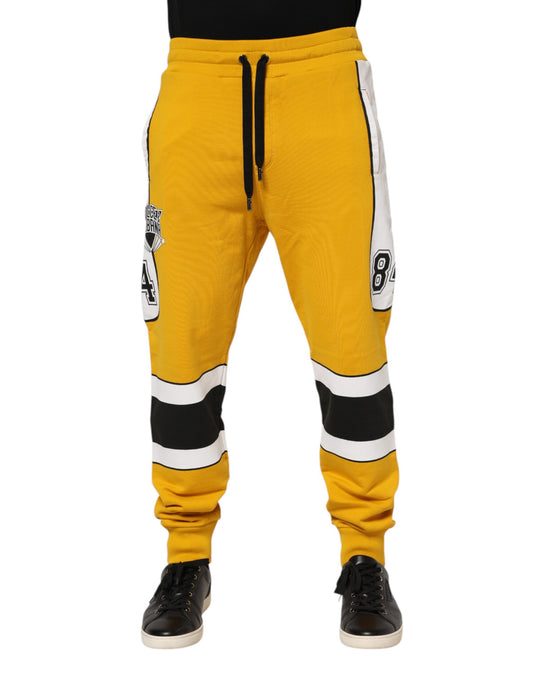 Dolce &amp; Gabbana – Jogginghose aus gelber Baumwolle