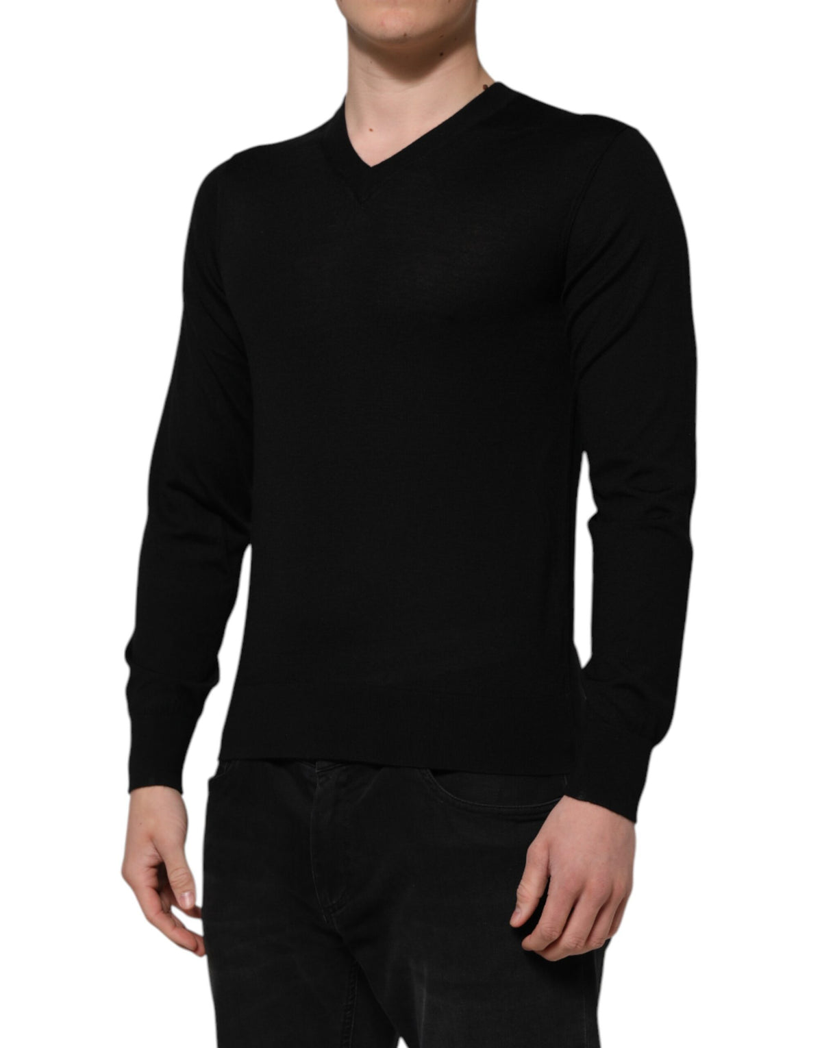 Dolce &amp; Gabbana – Pullover mit Logo-Stickerei in Dunkelgrau