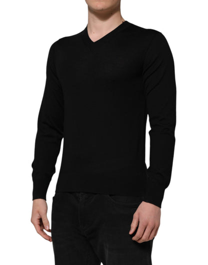 Dolce &amp; Gabbana – Pullover mit Logo-Stickerei in Dunkelgrau