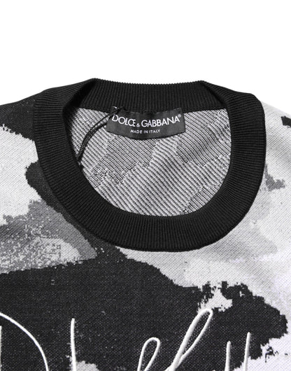 Dolce &amp; Gabbana Mehrfarbiger Seiden-Camouflage-Pullover