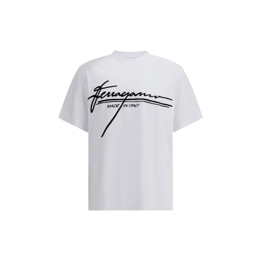 Ferragamo White Cotton T-Shirt