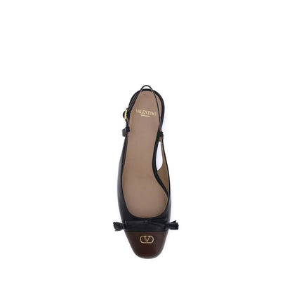 Valentino Garavani Ballerinas aus schwarzem Ziegenleder