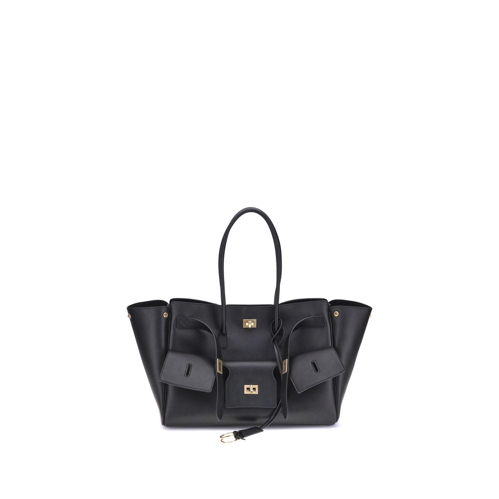 Balenciaga Schultertasche aus schwarzem Kalbsleder Bos Taurus
