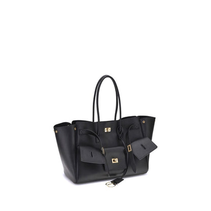 Balenciaga Schultertasche aus schwarzem Kalbsleder Bos Taurus