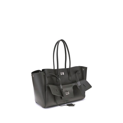 Balenciaga Schultertasche aus schwarzem Kalbsleder Bos Taurus