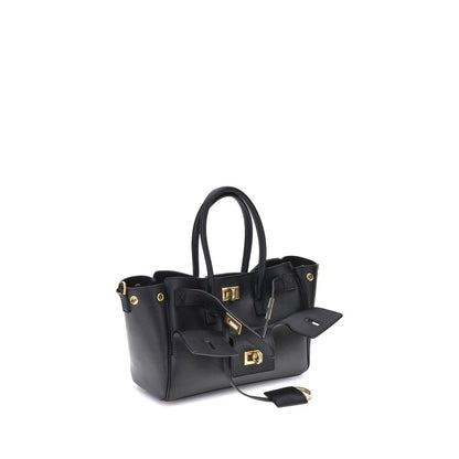 Balenciaga Schultertasche aus schwarzem Kalbsleder Bos Taurus