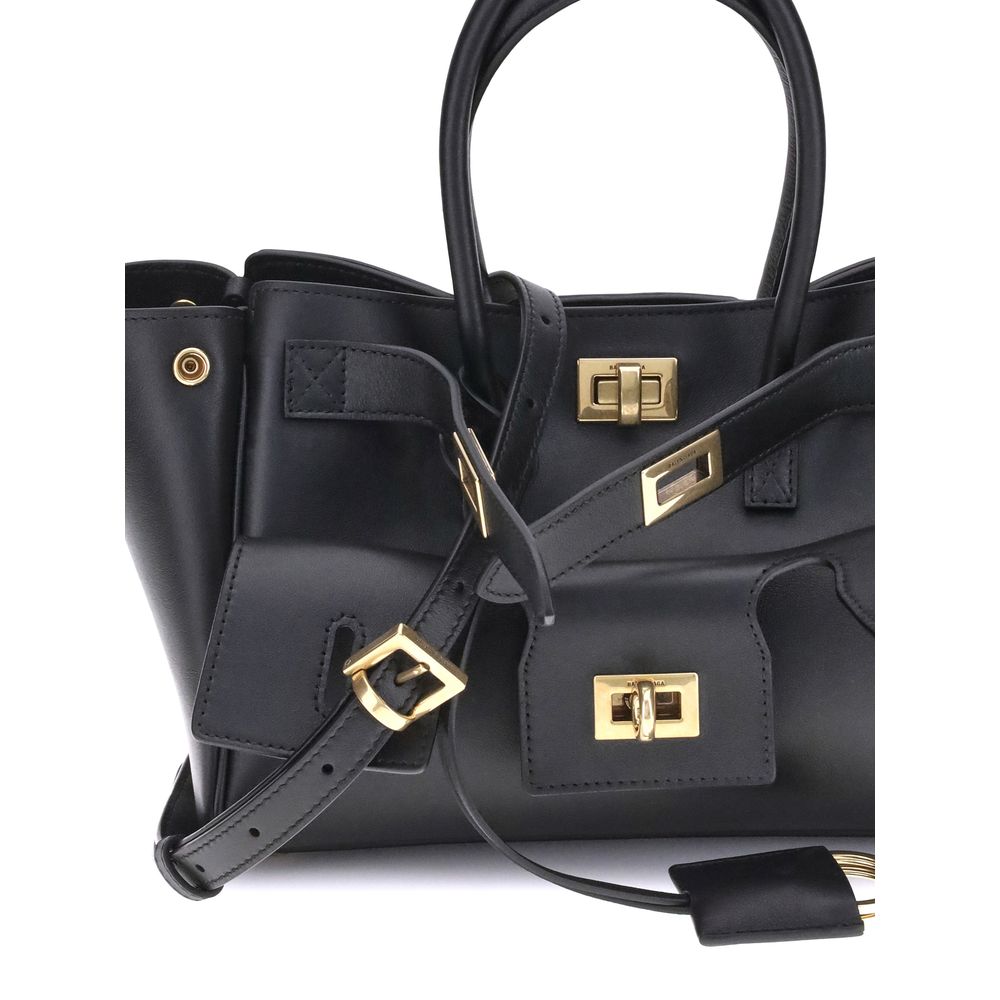 Balenciaga Schultertasche aus schwarzem Kalbsleder Bos Taurus