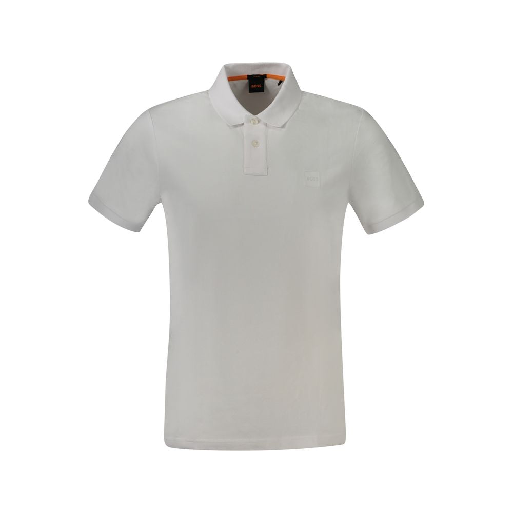 Hugo Boss Poloshirt aus weißer Baumwolle