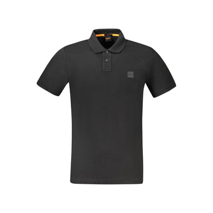 Hugo Boss Poloshirt aus schwarzer Baumwolle