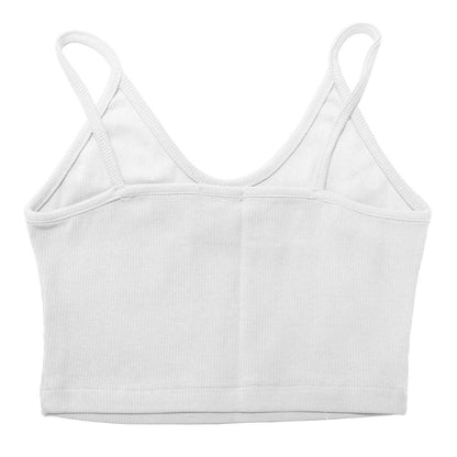 Comme Des Fuckdown Weißes Baumwoll-Crop-Top für Damen