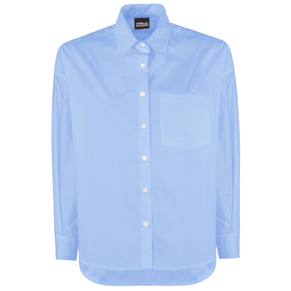 Comme Des Fuckdown Blue Cotton Shirt