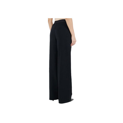 Comme Des Fuckdown Schwarze Palazzo-Hose aus Polyester für Damen
