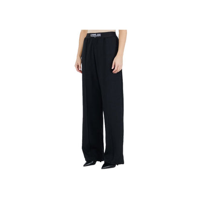 Comme Des Fuckdown Schwarze Palazzo-Hose aus Polyester für Damen