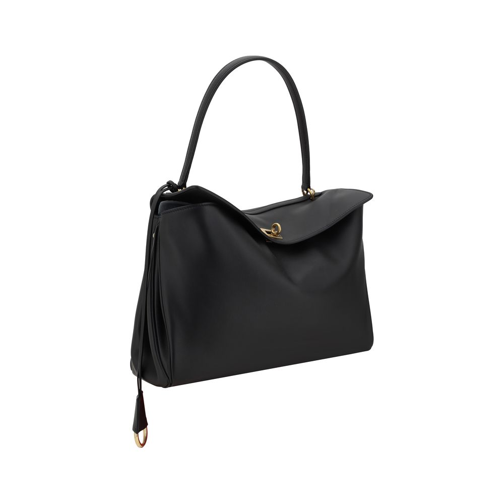 Balenciaga Schultertasche aus schwarzem Kalbsleder Bos Taurus