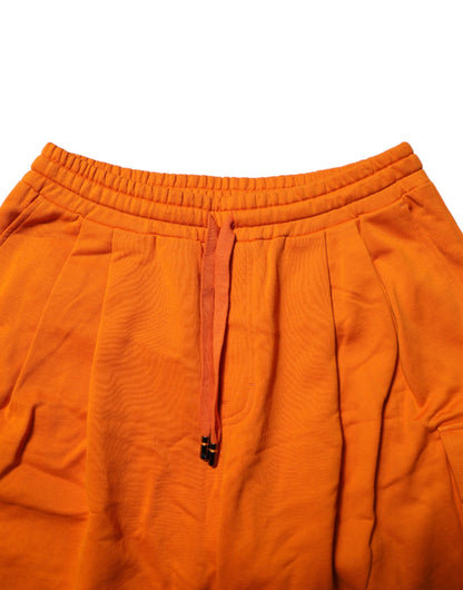 Dolce &amp; Gabbana Orangefarbene Herren-Cargo-Bermudashorts aus Baumwolle
