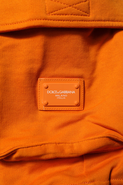 Dolce &amp; Gabbana Orangefarbene Herren-Cargo-Bermudashorts aus Baumwolle