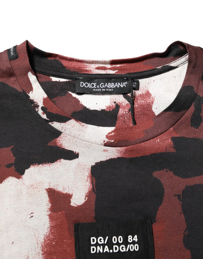 Dolce &amp; Gabbana Mehrfarbiges Camouflage-T-Shirt für Herren mit Rundhalsausschnitt