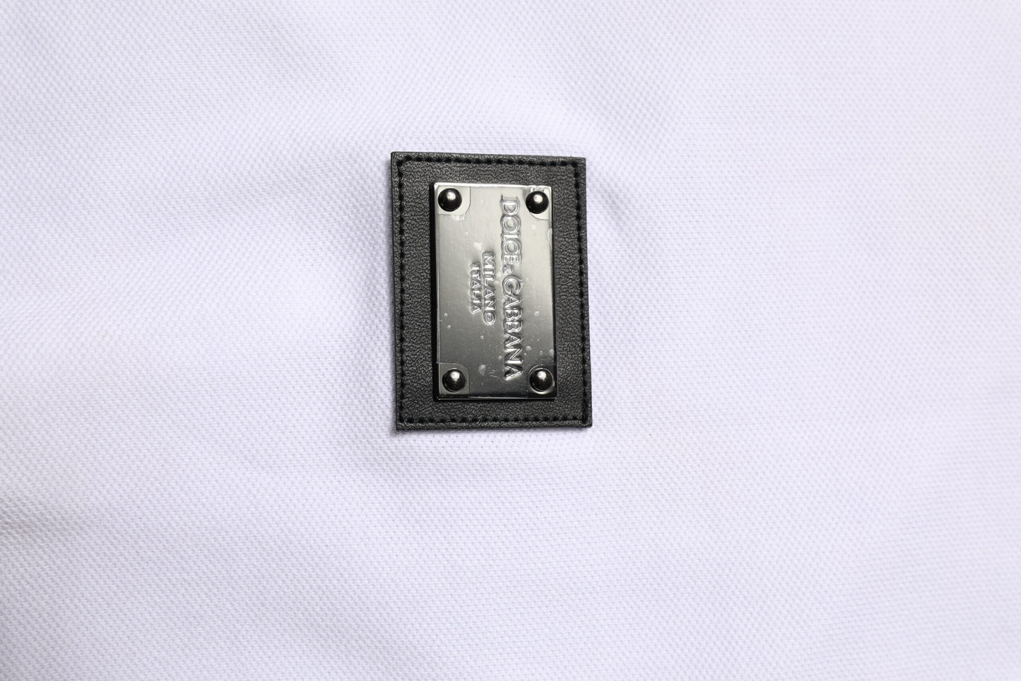 Dolce & Gabbana White Logo Short Sleeve Collared Polo T-shirt