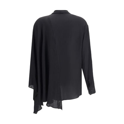 Schwarze Seidenbluse von Balenciaga