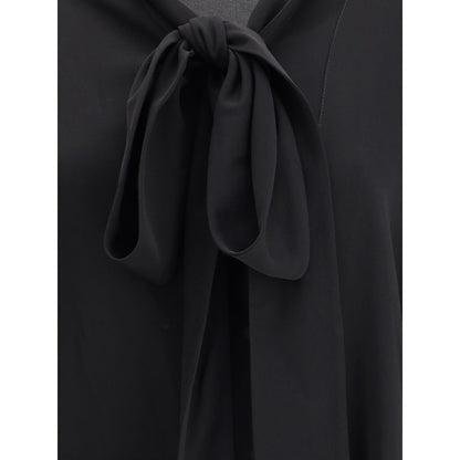 Schwarze Seidenbluse von Balenciaga