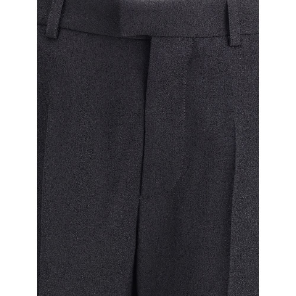 Balenciaga Schwarze Hose aus Viskose mit ausgestelltem Bein