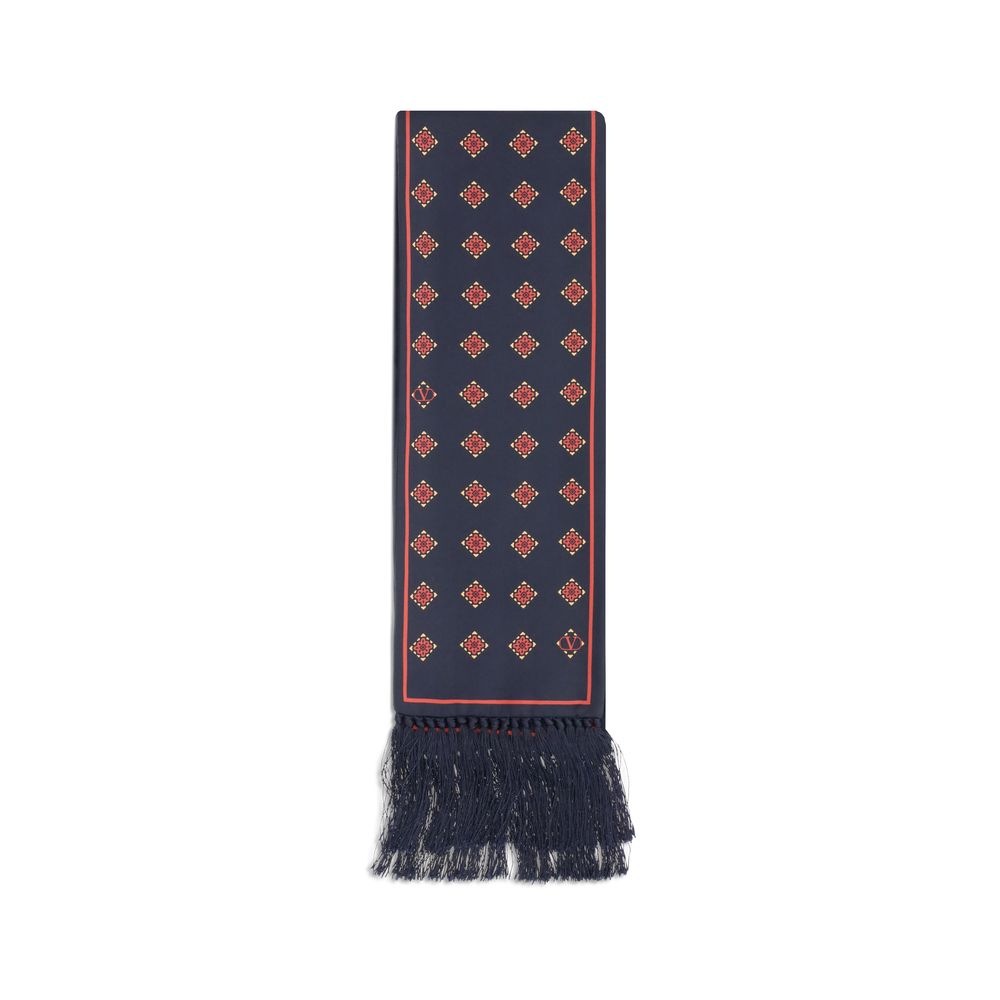 Valentino Garavani Blauer Seidenschal