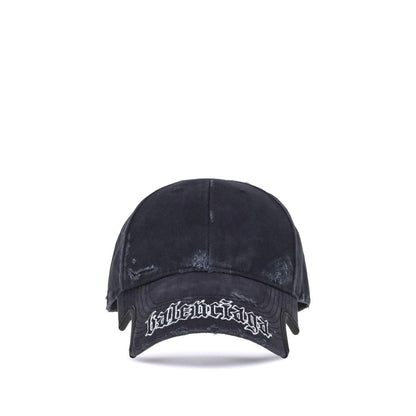 Balenciaga Schwarze Baumwollkappe (Baseballkappe)