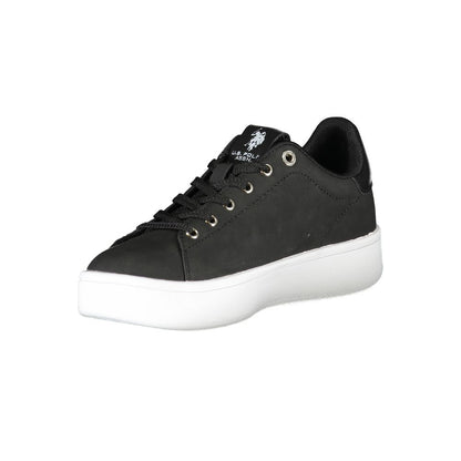 US POLO ASSN. Schwarze Polyester-Damen-Sneaker