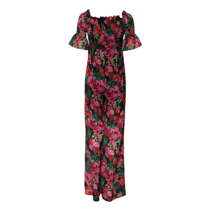 Patrizia Pepe Multicolor Floral Print Overall Jumpsuit Dress
