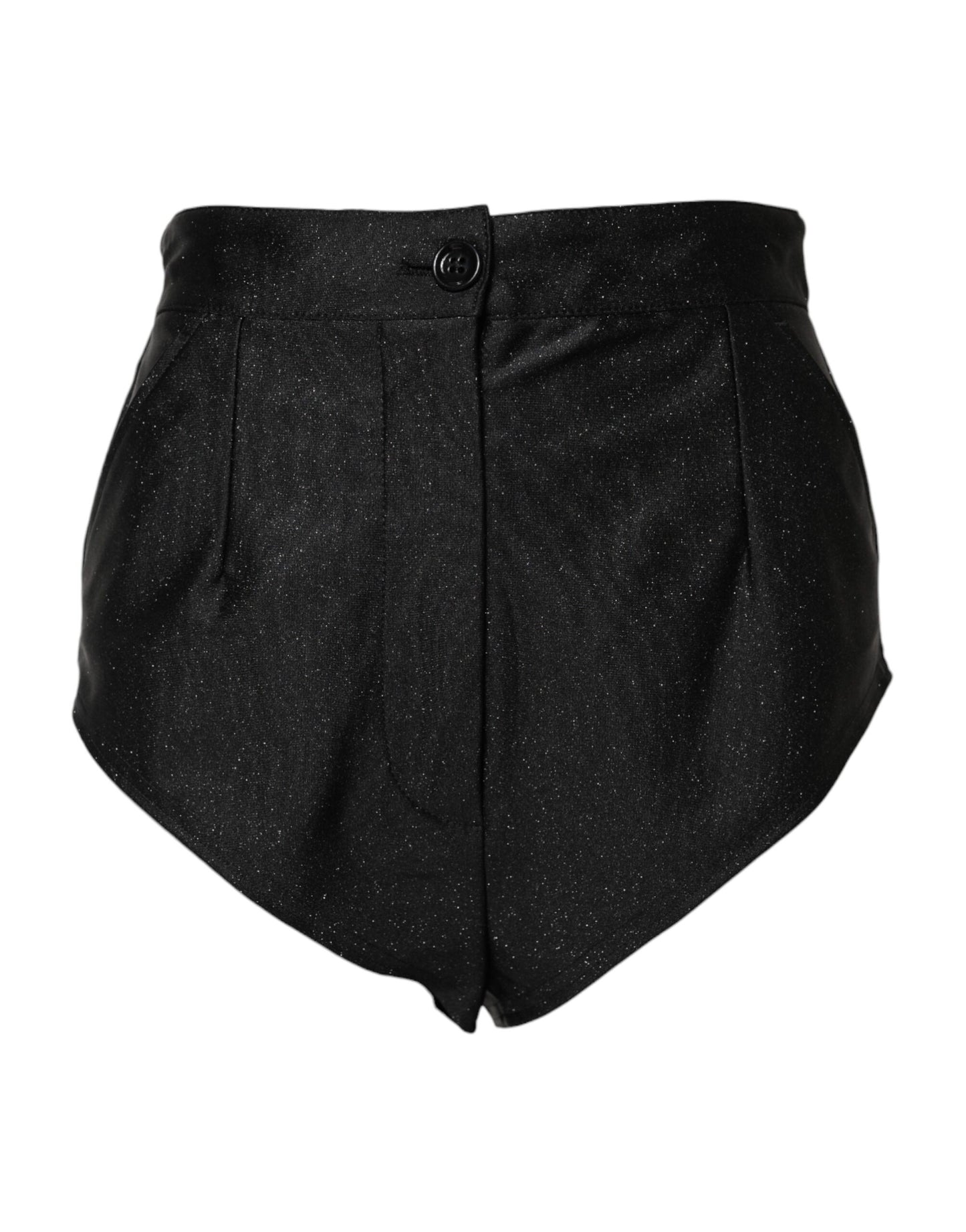 Dolce &amp; Gabbana – Schwarze Hotpants-Shorts aus Viskose mit hoher Taille
