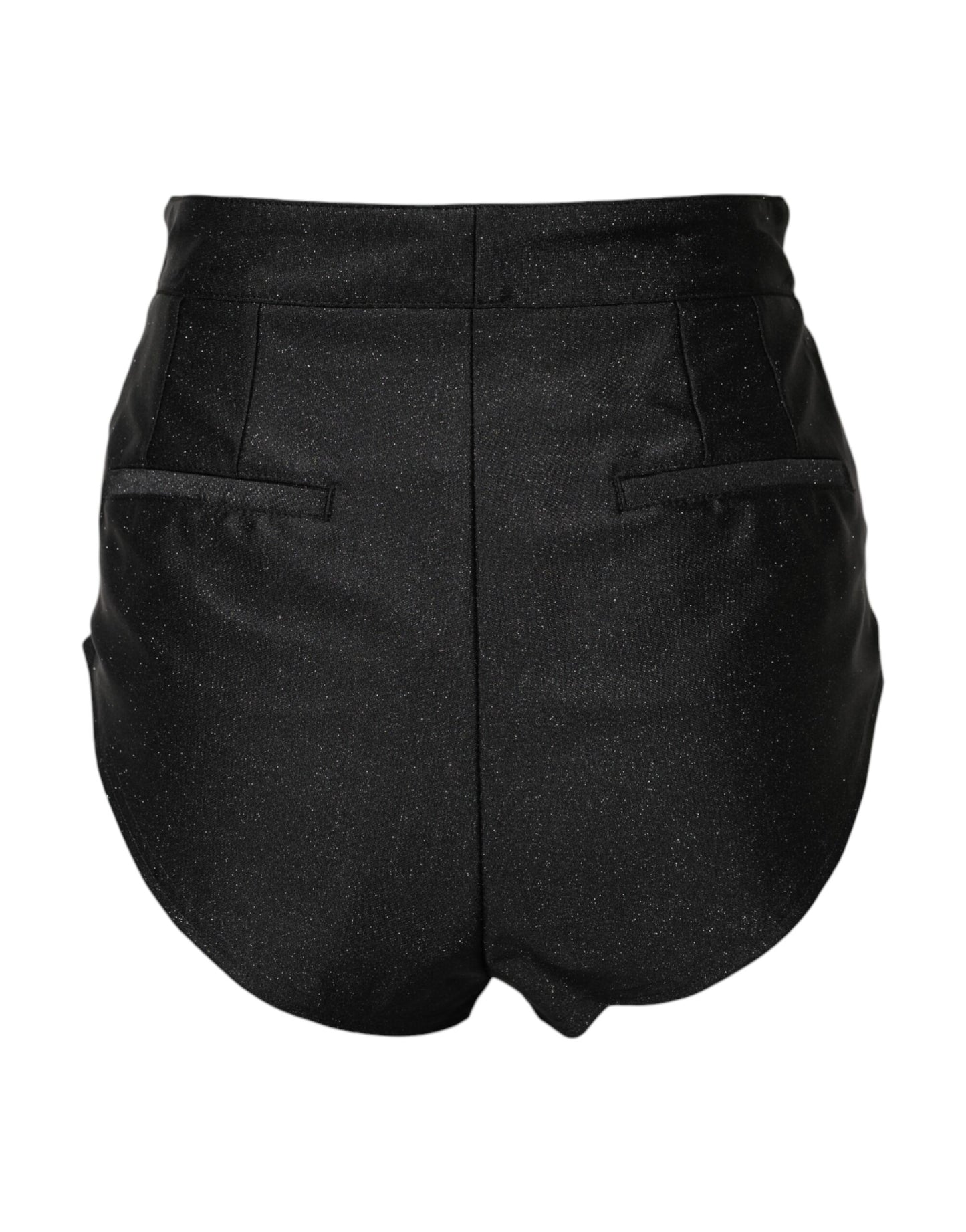 Dolce &amp; Gabbana – Schwarze Hotpants-Shorts aus Viskose mit hoher Taille