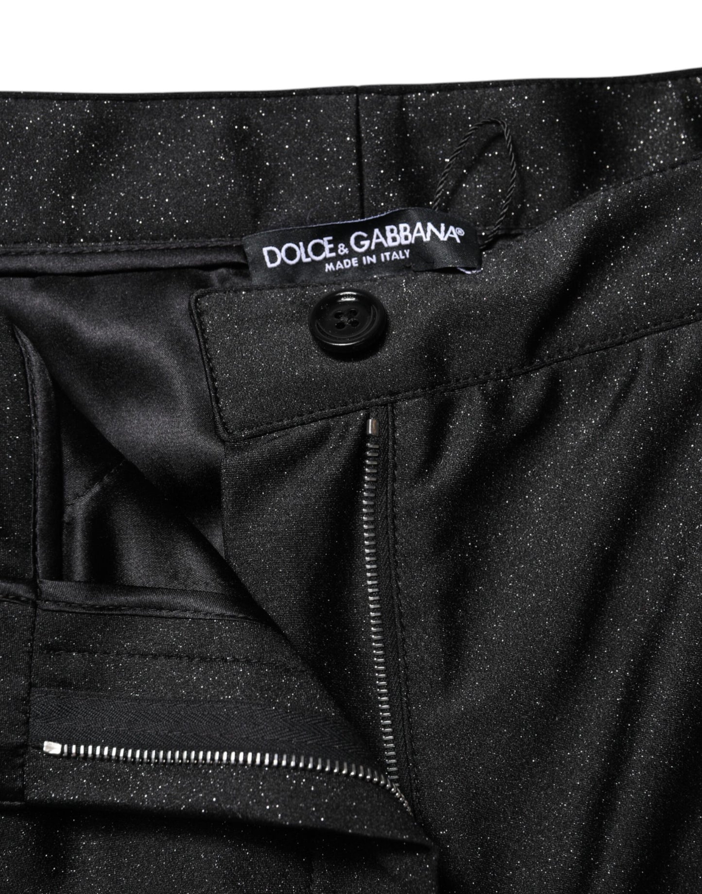 Dolce &amp; Gabbana – Schwarze Hotpants-Shorts aus Viskose mit hoher Taille