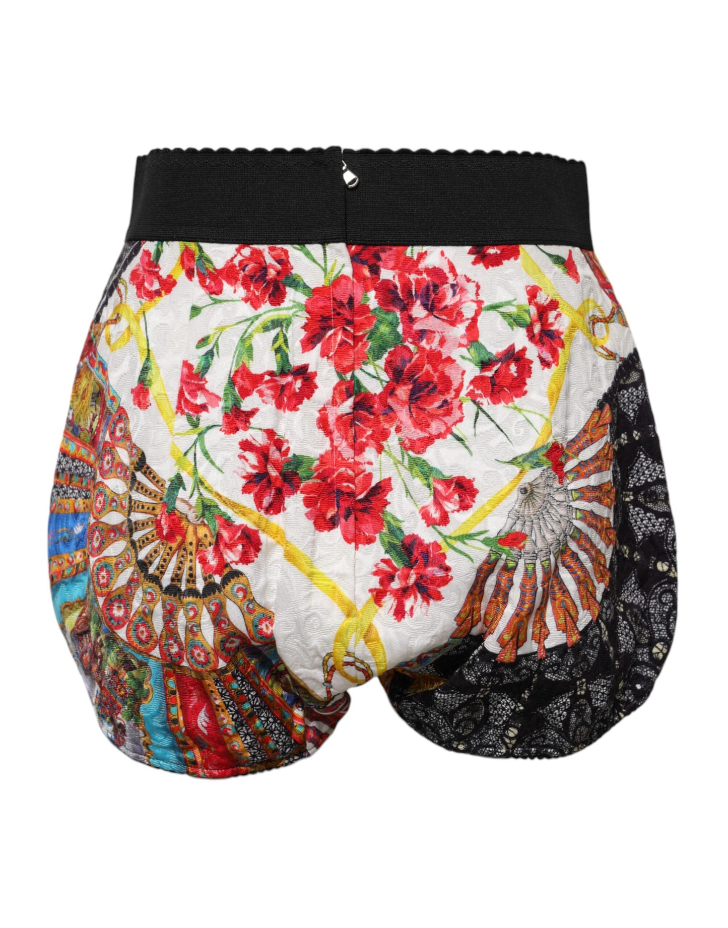 Dolce &amp; Gabbana Hotpants mit mehrfarbigem Blumenmuster und hoher Taille