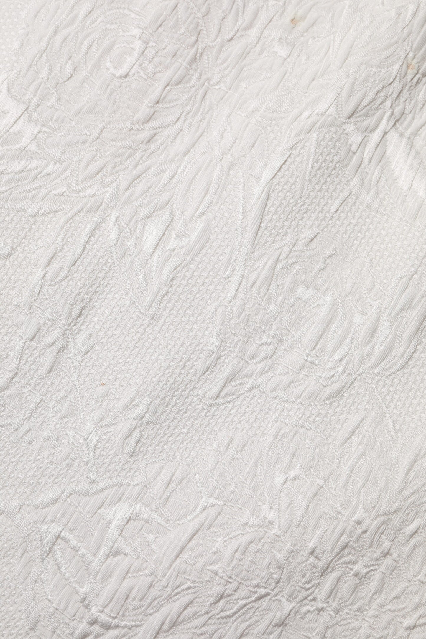 Dolce &amp; Gabbana – Weißer A-Linien-Rock aus geblümtem Brokat mit hoher Taille