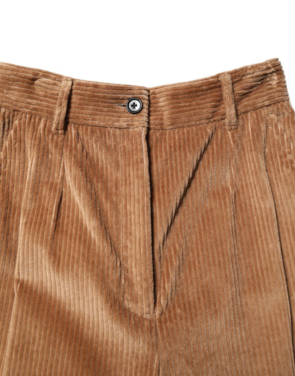 Dolce &amp; Gabbana – Karottenhose aus braunem Baumwollcord