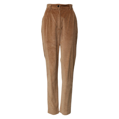 Dolce &amp; Gabbana – Karottenhose aus braunem Baumwollcord