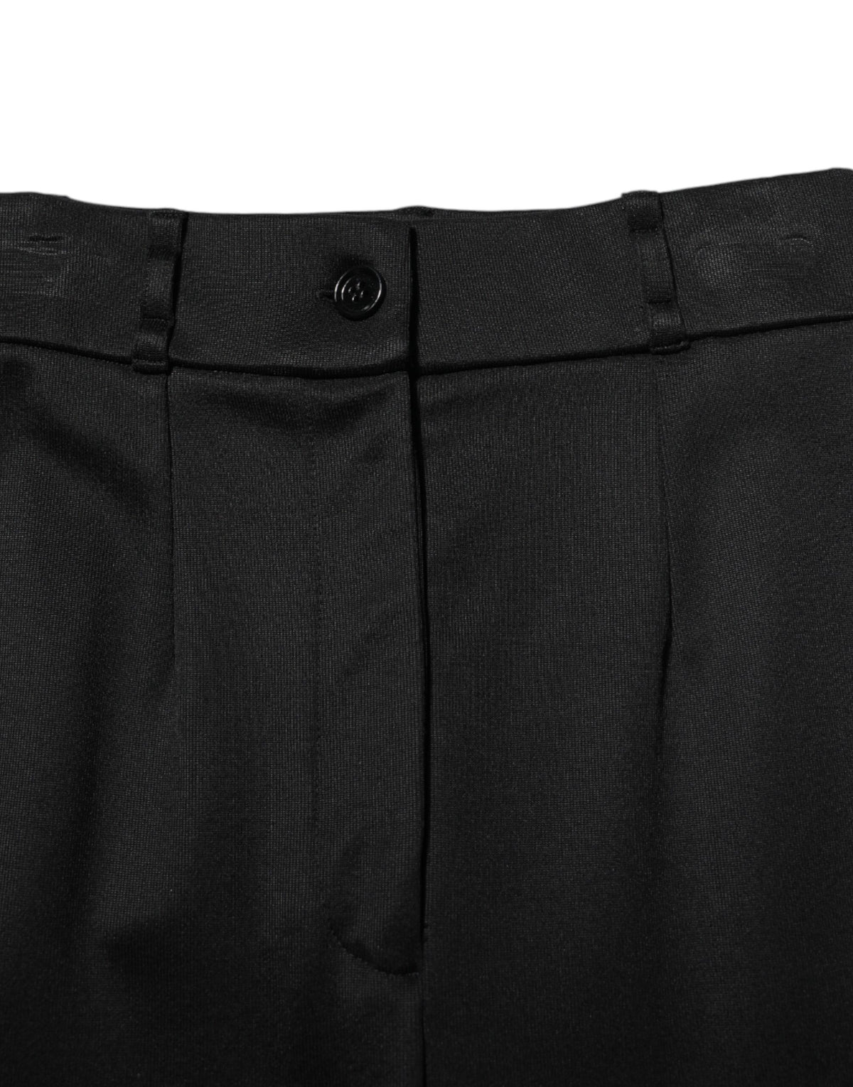 Dolce &amp; Gabbana Schwarze Skinny-Leggings aus Nylon mit hoher Taille