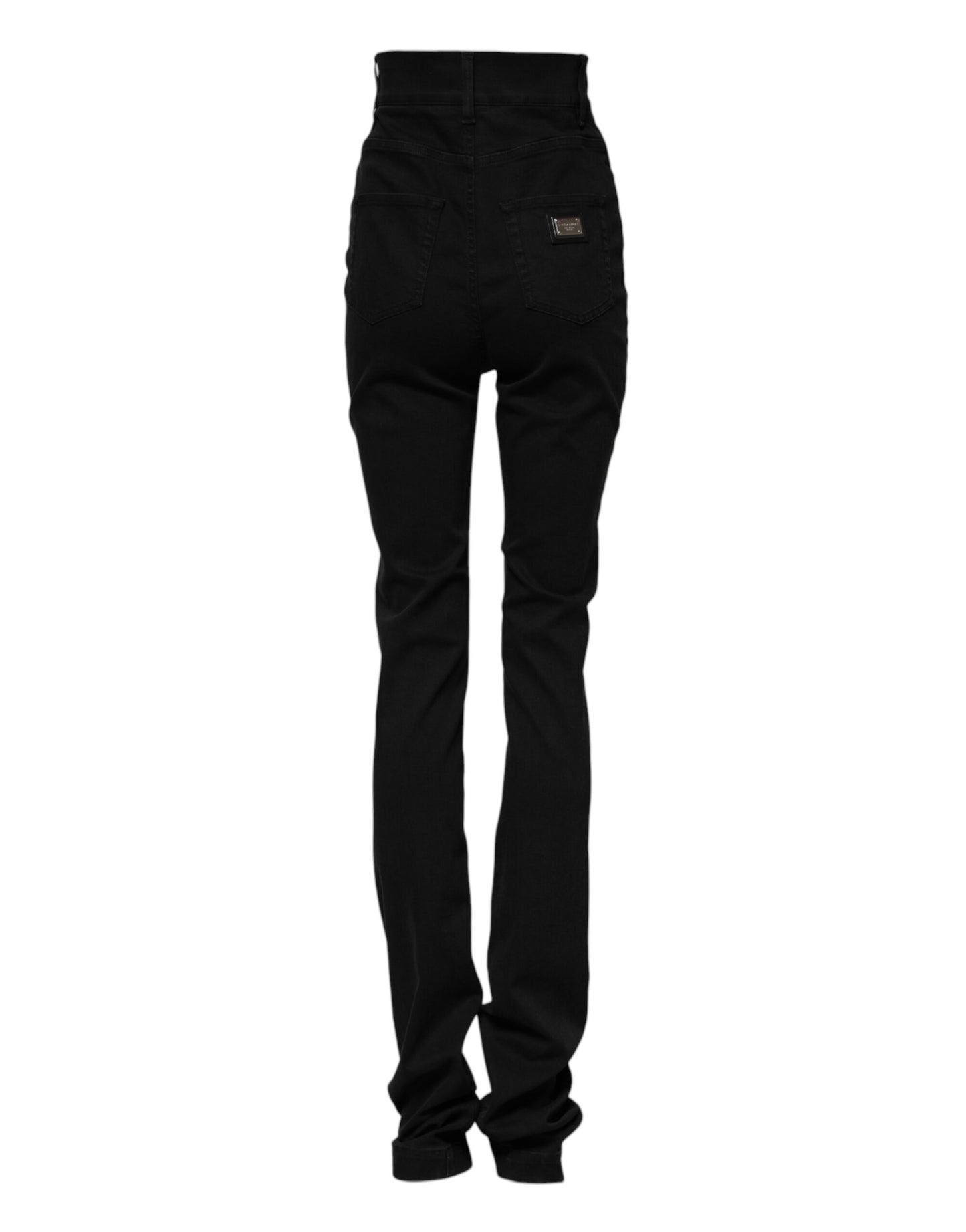 Dolce &amp; Gabbana – Schwarze Skinny-Jeans aus Baumwolle mit hoher Taille 