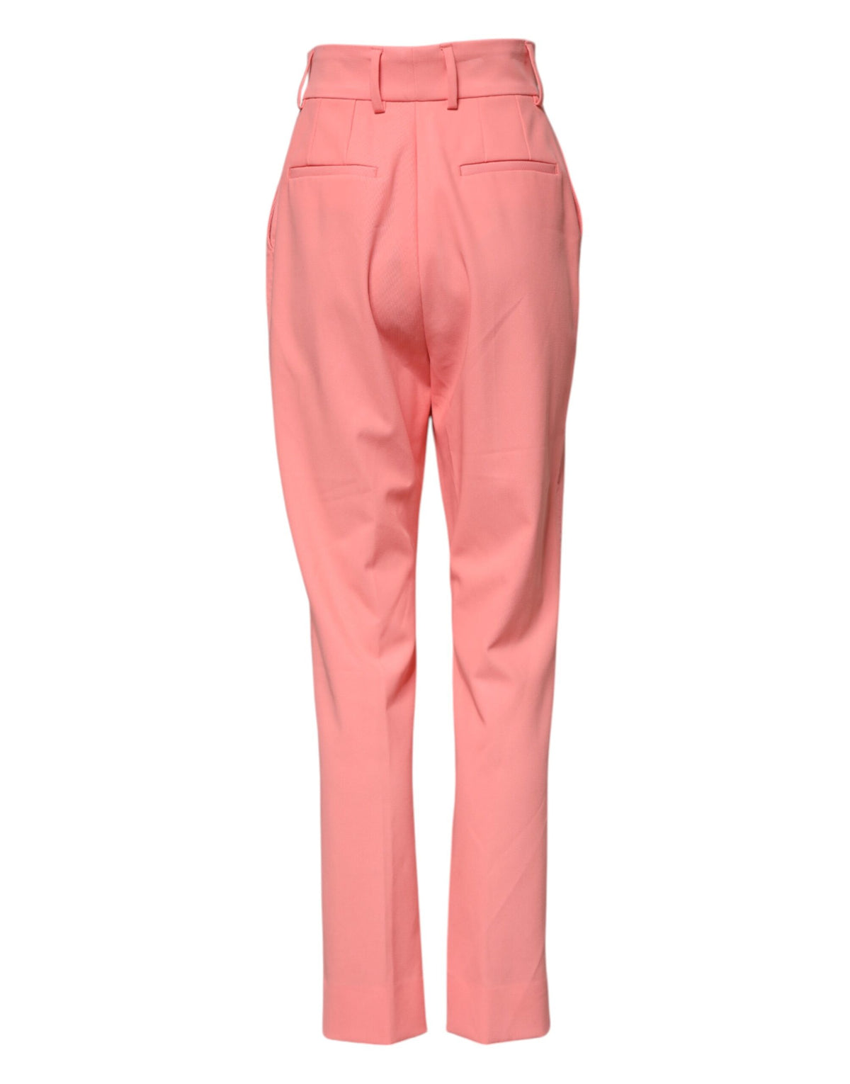 Dolce &amp; Gabbana – Schmal zulaufende Anzughose in Rosa mit hoher Taille
