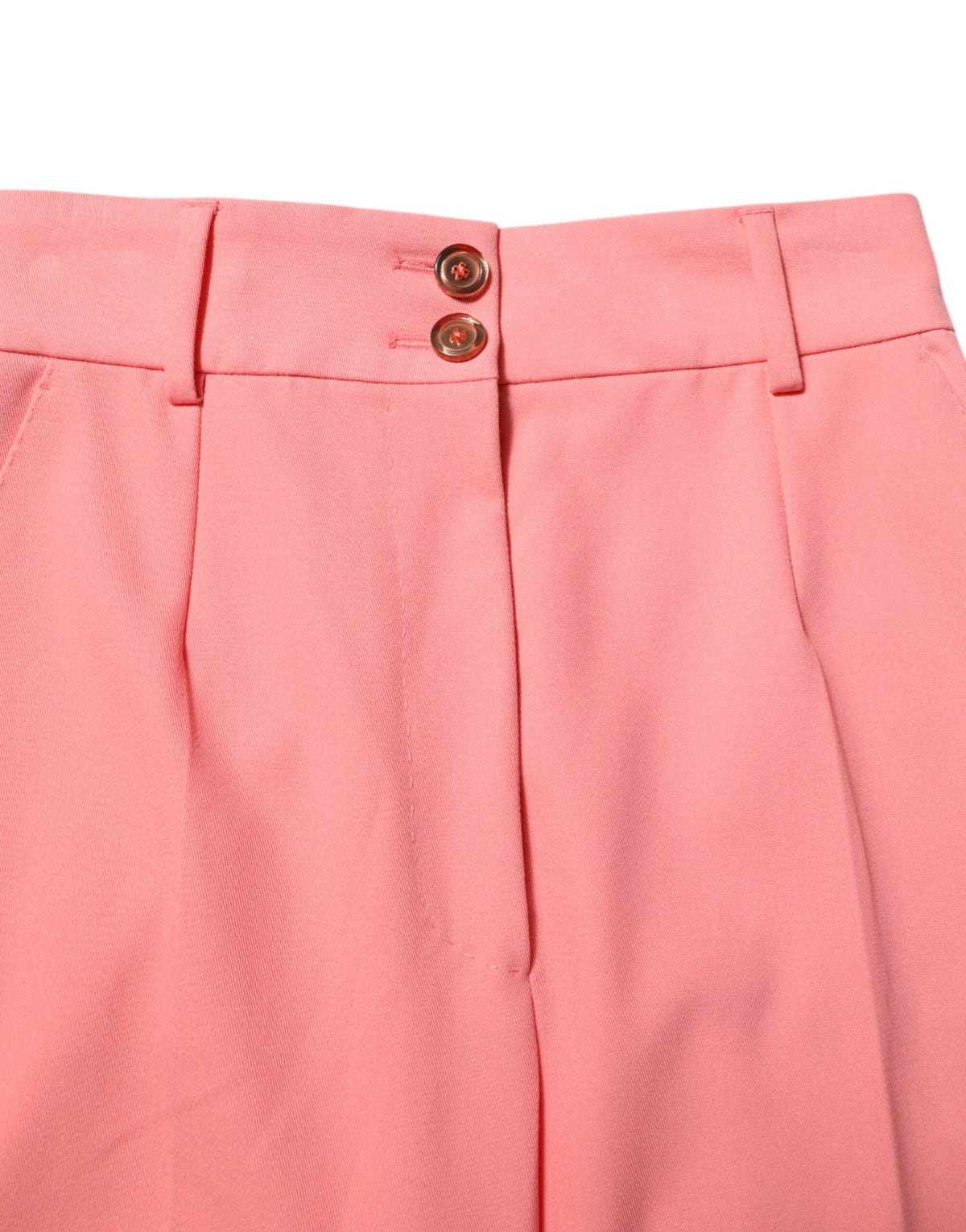 Dolce &amp; Gabbana – Schmal zulaufende Anzughose in Rosa mit hoher Taille