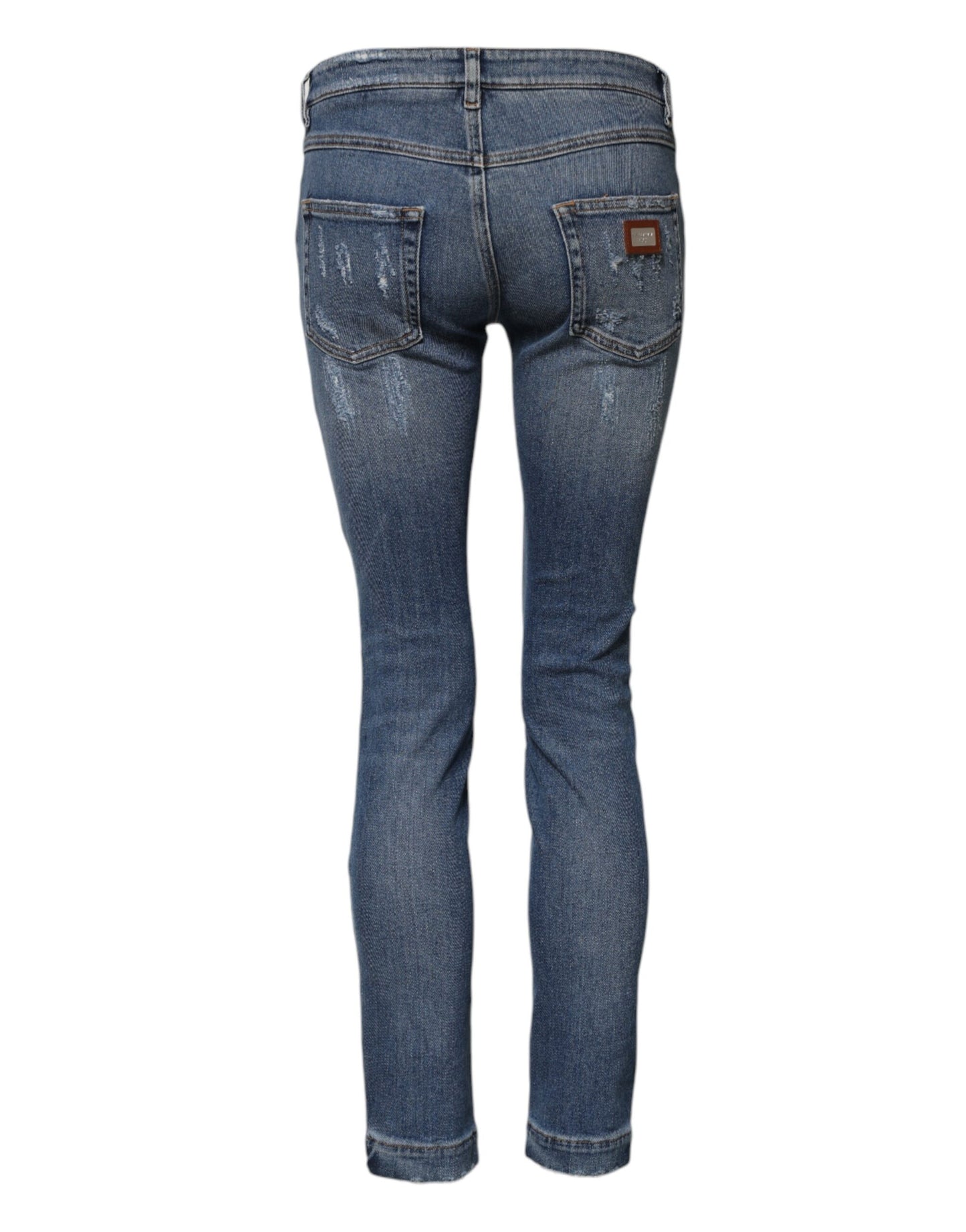 Dolce &amp; Gabbana – Hübsche, zerfetzte Skinny-Jeans in Blau 