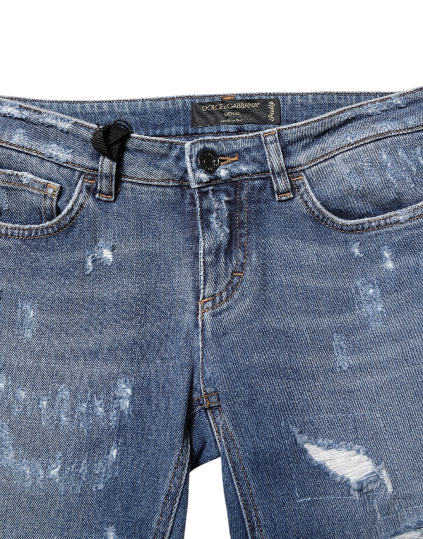Dolce &amp; Gabbana – Hübsche, zerfetzte Skinny-Jeans in Blau 